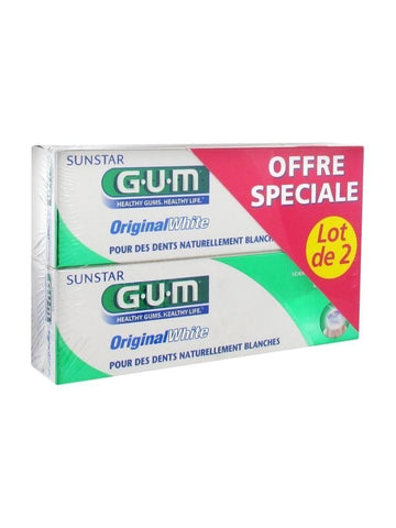 GUM Original White Toothpaste 2 x 75 ml