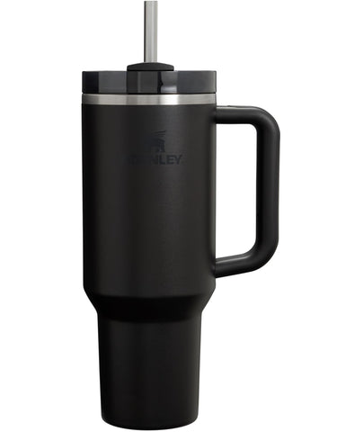 STANLEY Quencher H2.0 FlowState Stainless Steel Vacuum Insulated Tumbler with Lid and Straw for Water, Iced Tea or Coffee, Smoothie and More, Black 2.0, 40oz