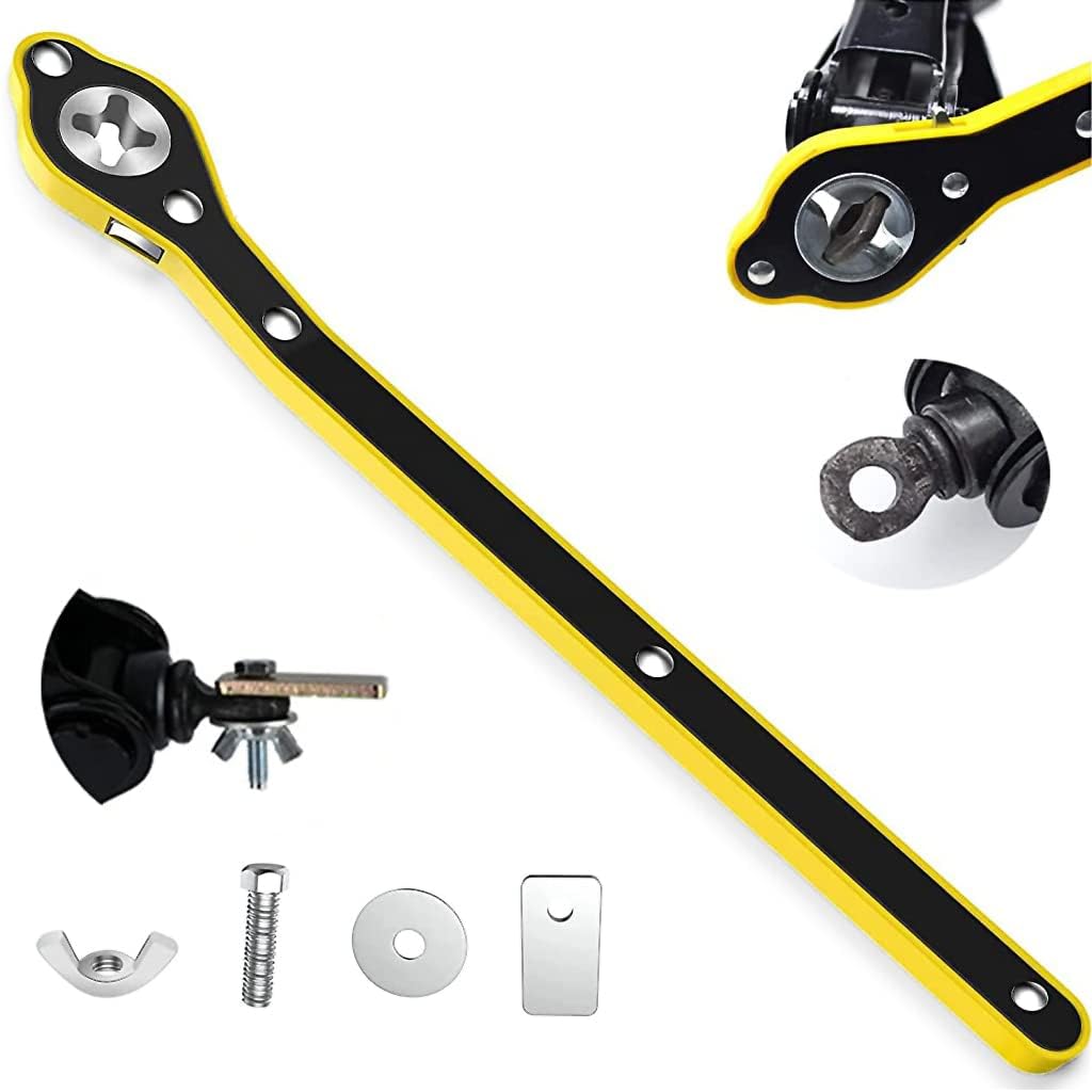 KROYWEN Smart Auto Jack Wrench Ratchet Wrench Long Handle Labor-Saving Ratchet Wrench with Adapter, Auto Jack Ratchet Wrench for Car, Car Jack Wrench Tire Wheel Nut Wrench for Motorcycle, Car, SUV