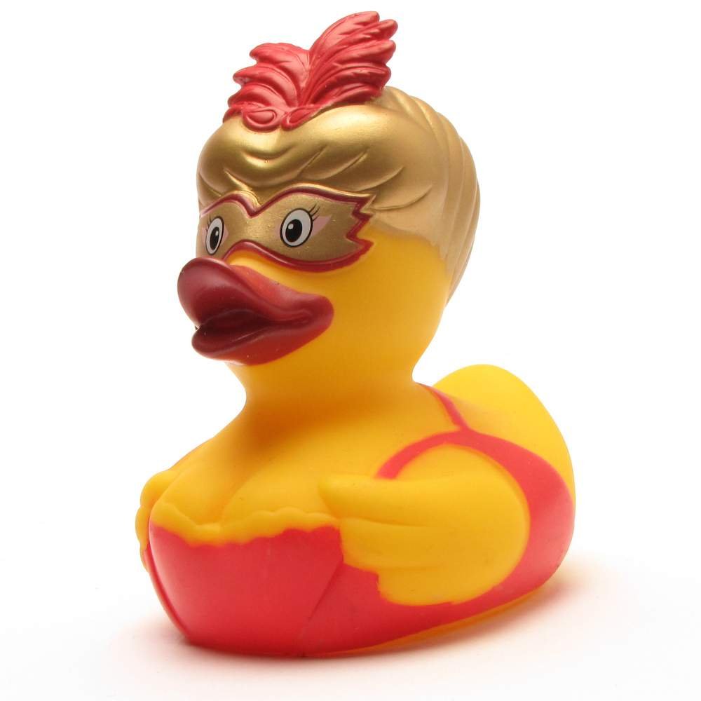 Rubber Duck - Venetian Carnival Woman in Gold | Bath Duck | L: 8 cm