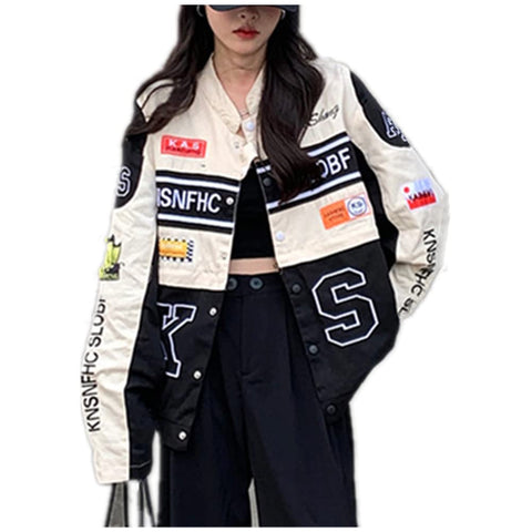 WEGRT Expossed locomotive jacket female autumn racing uniform