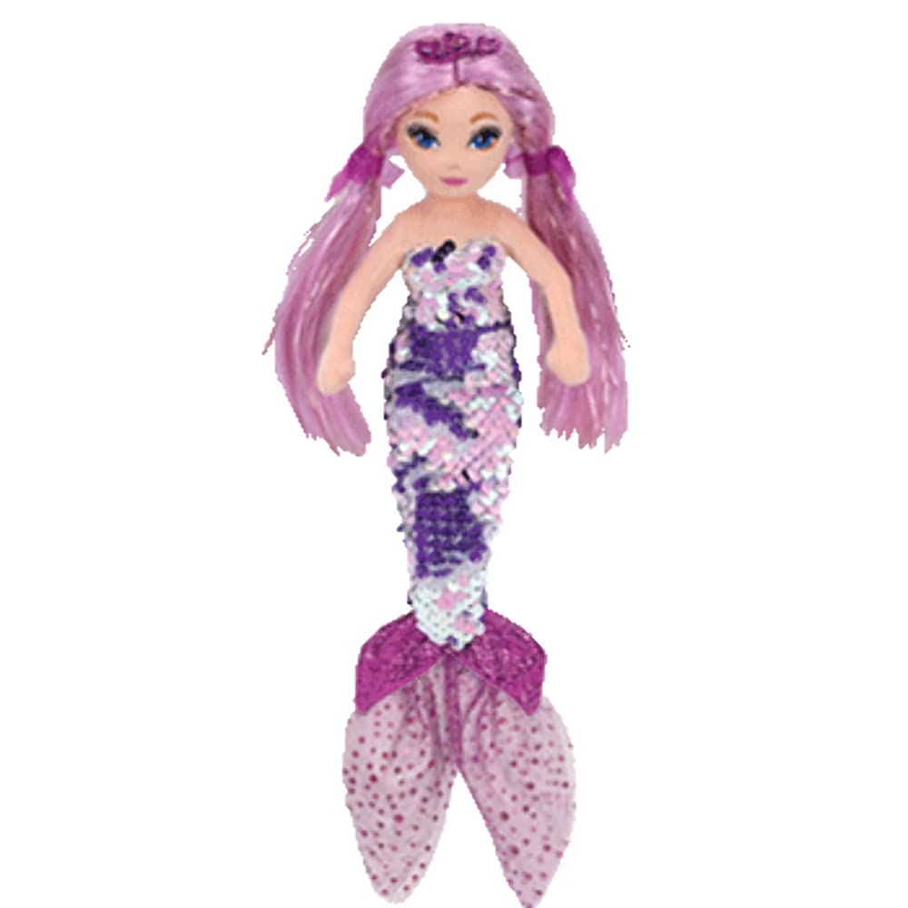 Ty Toys TY02101 lorelei,ty Purple Sequin Mermaid REG, Multicolored, Regular