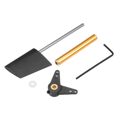 uxcell RC Boat Rudder with L Shape Servo Arm,Rudder Pad Thickness 5.7mm 1 Set