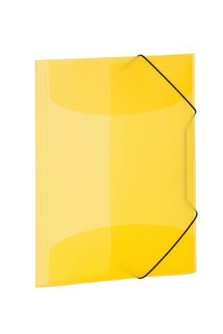 HERMA 19514 Sammelmappe DIN A3 Transluzent Gelb, stabiler Kunststoff, abwaschbar und strapazierfÃƒÂ¤hig, Ordnungsmappe mit Innenklappen und Gummizug, Zeichenmappe fÃƒÂ¼r Kinder, MÃƒÂ¤dchen und Jungen