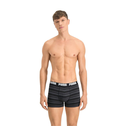 Puma Heritage Stripe Boxer 2 Pack L Black
