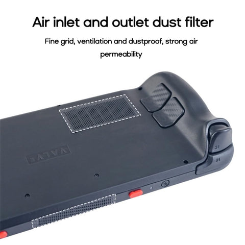 Host Protections Set for Steam Deck Dust Plugs with Button Trackpad Stickers Silicone Rocker Cap Gaming Accessory for Steam Deck (red)