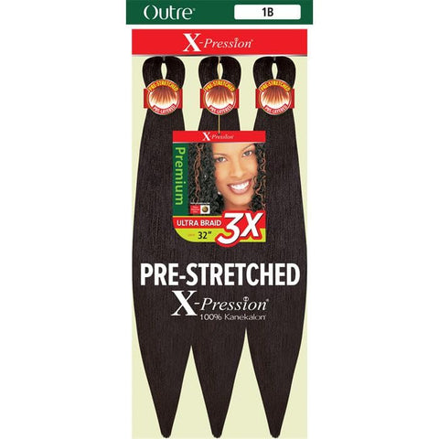 Sun Taiyang Synthetic Pre Stretched ULTRA BRAID - XPRESSION 3X 32'' (Color:1 Jet Black) 1-PACK