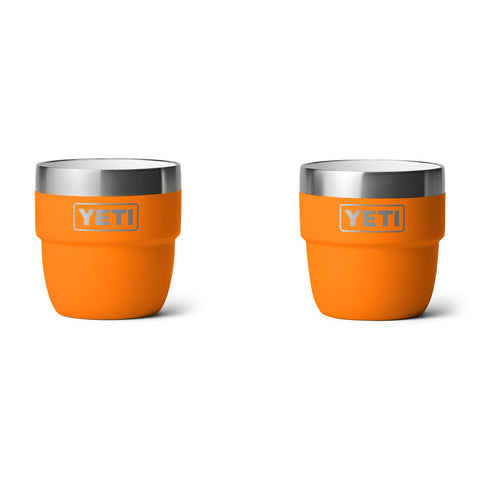 YETI Rambler 4 oz Stackable Cup, Stainless Steel, Vacuum Insulated Espresso/Coffee Cup, 2 Pack, King Crab