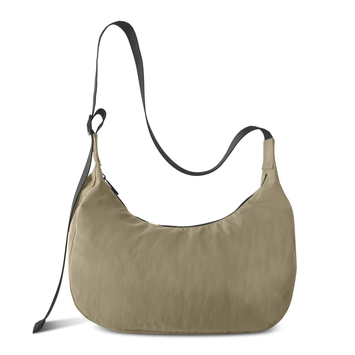 Nylon Crescent Bag Medium Crossbody Shoulder Bag with Adjustable Strap, Large Capacity Casual Waterproof Sling Bag for Women