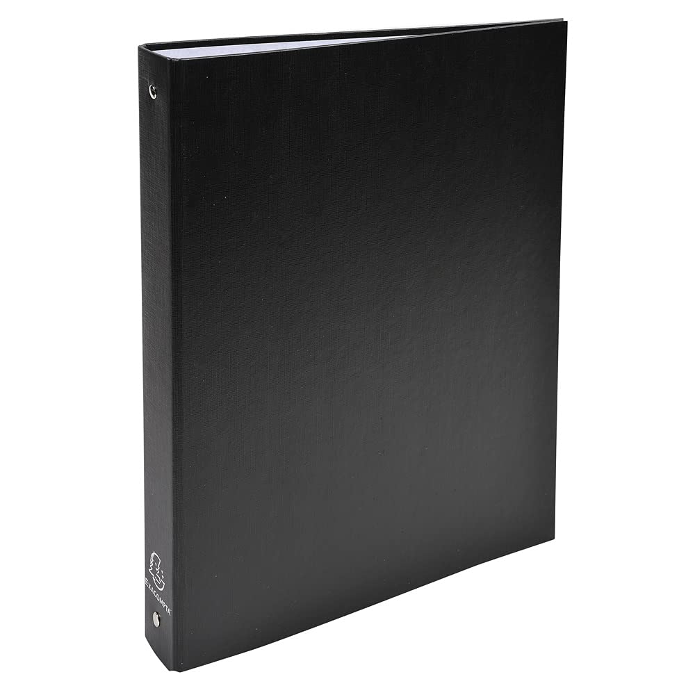 Exacompta PP Covered Ring Binder, A4, 4 Rings, 40 mm Spine - Black