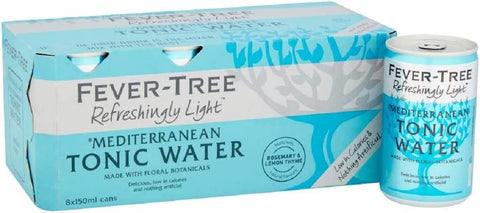 Fever-Tree Light Mediterranean Tonic Water, 8 x 150ml
