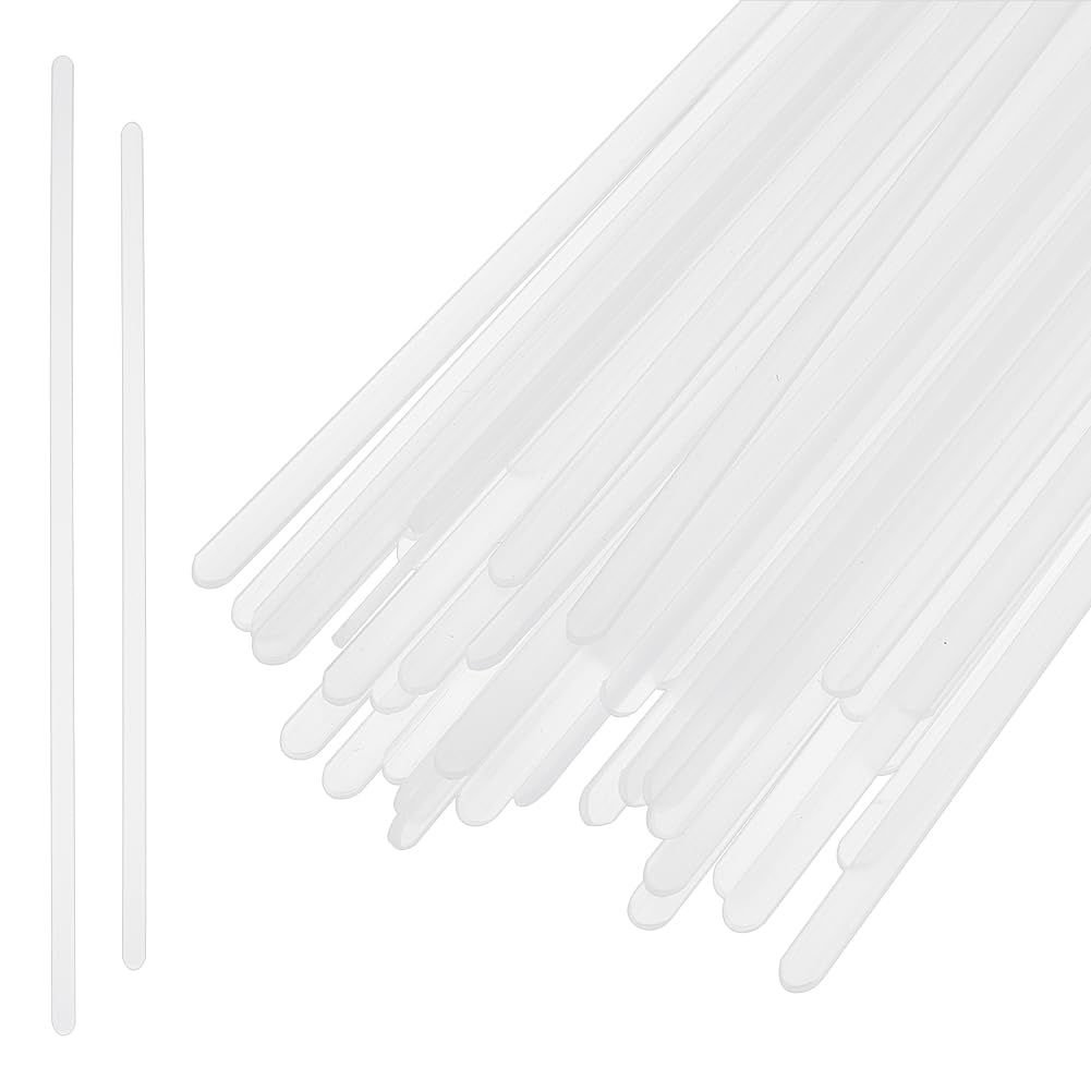 BENECREAT 48Pcs 2 Sizes PP Plastic Boning 25cm 20cm, 6mm Wide Corset Webbing Boning for Bridal Dress Bustle Handmade Craft Wedding Dresses DIY Sewing Supplies, 2mm Thick