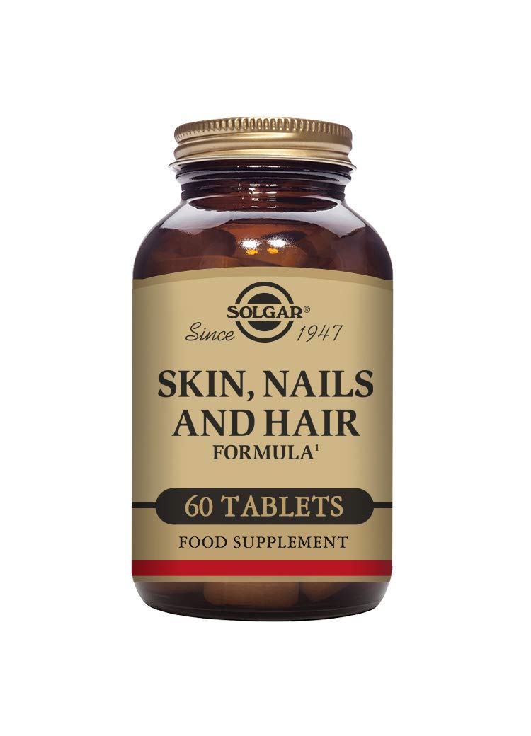 Solgar Skin Hair and Nails - 60 pack - Helps Build Collagen - With Zinc, Copper and Vitamin C - Vegan and Gluten Free