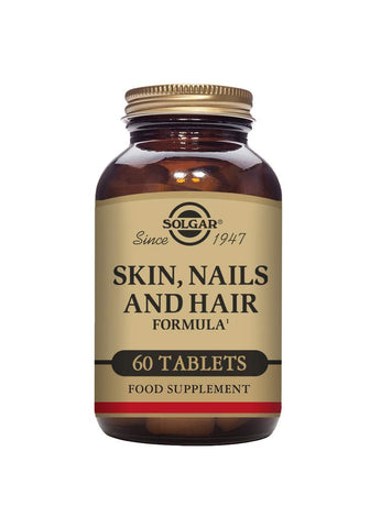 Solgar Skin Hair and Nails - 60 pack - Helps Build Collagen - With Zinc, Copper and Vitamin C - Vegan and Gluten Free