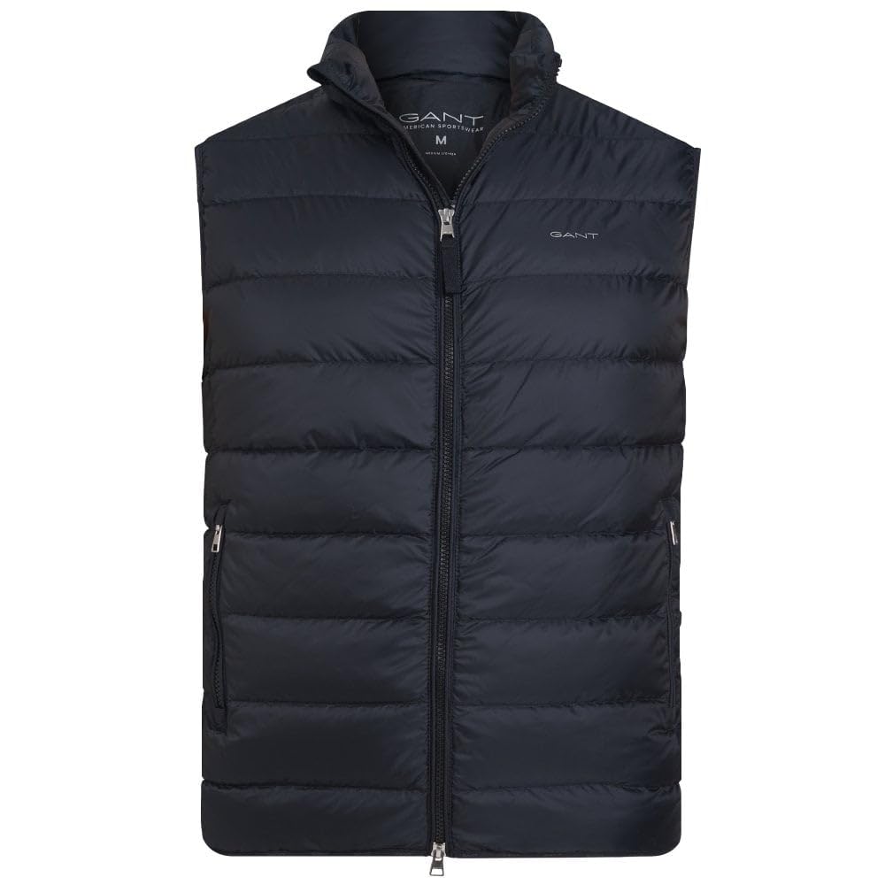 GANT Men's Light Down Vest, Black, 3XL