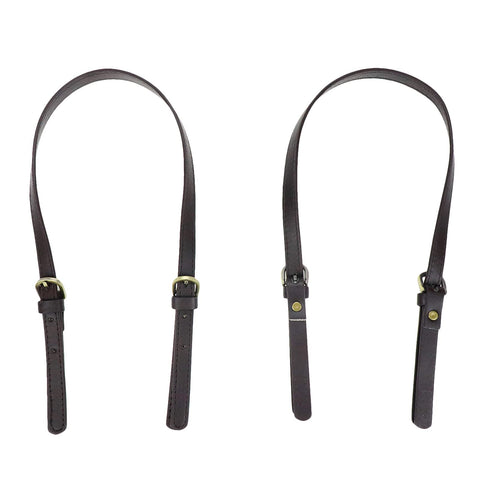 Semetall PU Leather Replacement Purse Straps 2 Pcs 65cm to 71cm Dark Coffee Replacement Purse Strap Leather Handles for Bags,Purse Strap Replacement