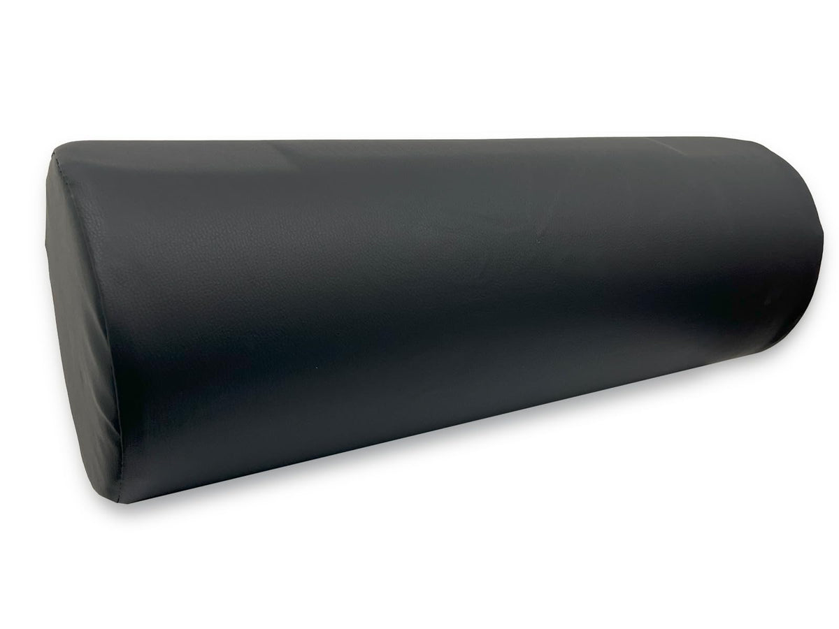QUIRUMED Roller Cushion, 55 x 20 cm, Black, Leatherette, Ergonomic, Foam Filling, Yoga, Fitness, Massage