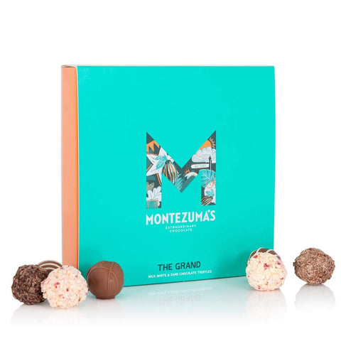 Montezumas The Grand, Milk, White & Dark Chocolate Truffle Collection Box, Medium Contains 25 Truffles, Gluten Free, 350g Box