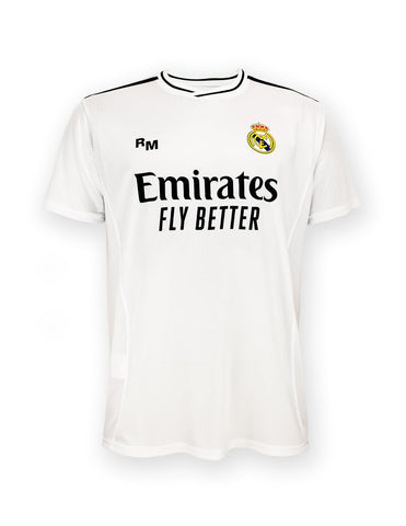 Real Madrid Home Shirt, Kit Season 24/25, White, 8 Years, Replica Jersey with Official License