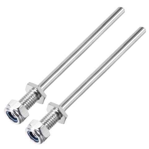uxcell 5/16 Inch Diameter x 3 Inch Length Landing Gear Steel Axle Shaft Drive Axle with Nuts for RC Airplane - 2PCS