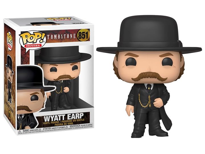 Funko Tombstone + Protector: (1993) Pop! Movies Vinyl Figure (Bundled with ToyBop Box Protector Collector Case) (Wyatt EARP)