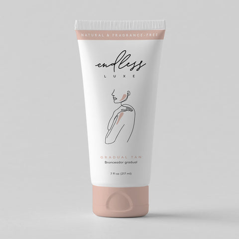 Endless Luxe Daily Gradual Tan Sunless Tanner with Aloe Vera, Coconut Oil & Vitamin E, Sunless Tanning Lotion Self Tanner Moisturizer for All Skin Tones, Face & Body Natural Self Tanner Lotion (7oz)