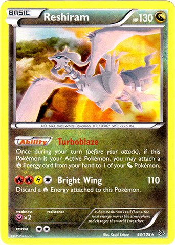 Pokemon - Reshiram (63/108) - XY Roaring Skies