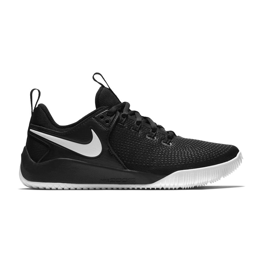 Nike Womens Hyperace 2 Fabric Low Top Lace Up Fashion, Black/White, Size 9.5