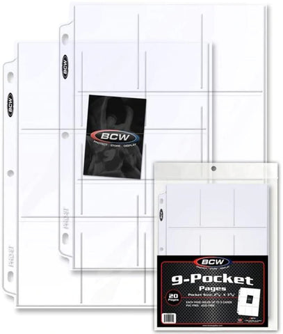 BCW 1-PRO9T-20 Pro 9-Pocket Page (20 Ct. Pack)
