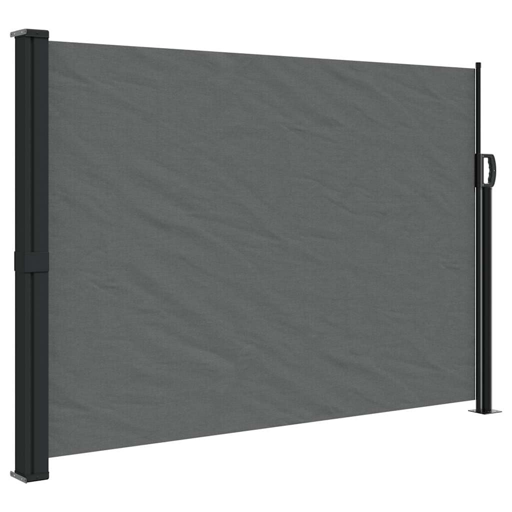 vidaXL Retractable Side Awning 140x300 cm in Anthracite - Weather-Resistant Polyester/PU Blend for Patios, Balconies & Gardens