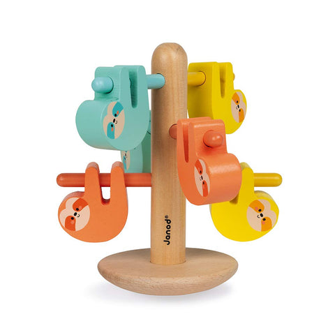 Janod World Wildlife Federation - Wooden Sloth Balancing Game - 7 Piece Set - Ages 2+ - J08607