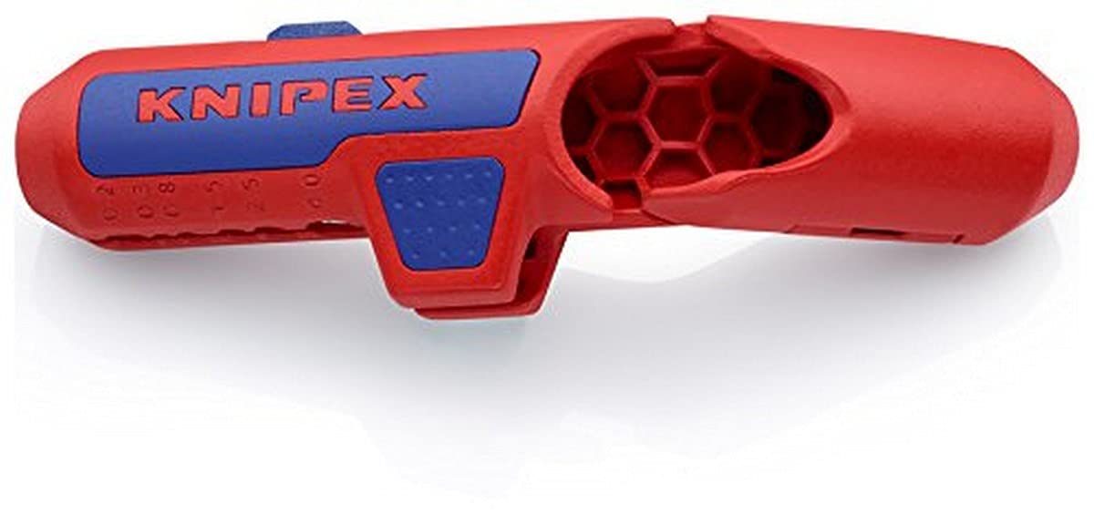 Knipex ErgoStrip Stripper Blue, Red - Brush Cutter (1.2 cm, 8 mm, Plastic, Blue, Red, 13.5 cm, 74 g)