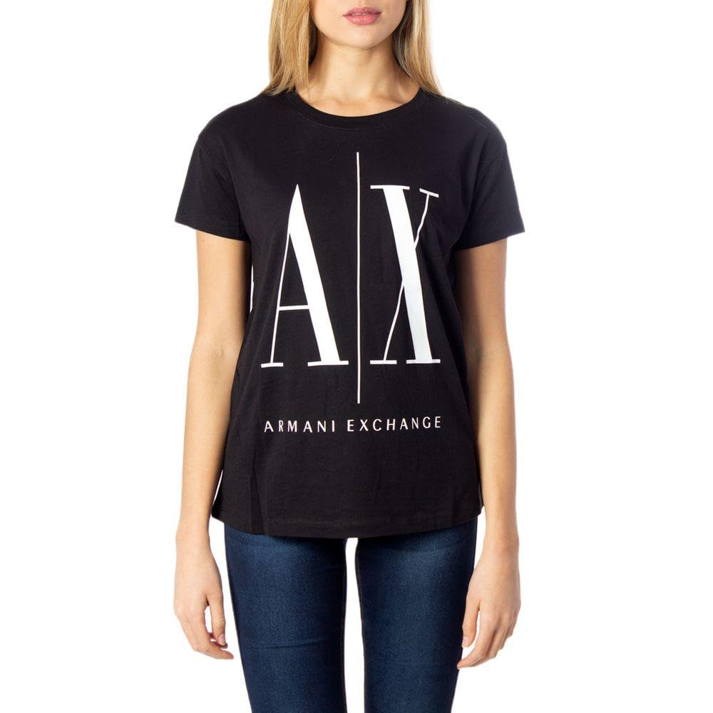 Armani Exchange Women's Icontee Logo T-Shirt, Black (Black 1200), X-Small