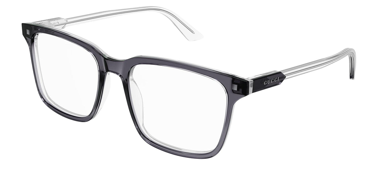 Gucci GG1120O 002 Eyeglasses Men's Grey Full Rim Rectangle Shape 55mm