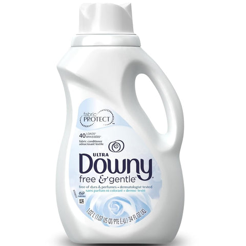 Downy Ultra Liquid Fabric Conditioner, Free & Gentle , 34 Fl oz