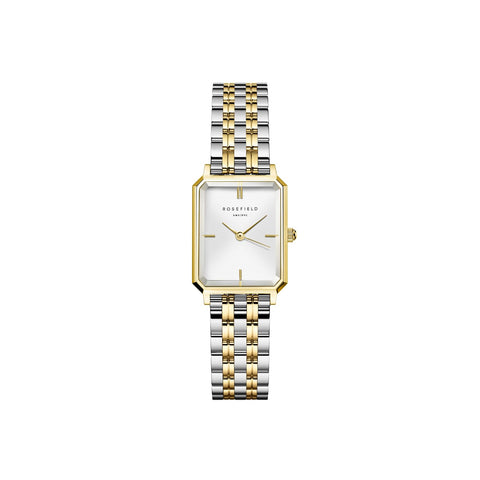 Rosefield OWDSG-O62 Women's Quartz Watch - 19.5 x 24 mm - Black Dial - Gold Steel Strap, Bracelet