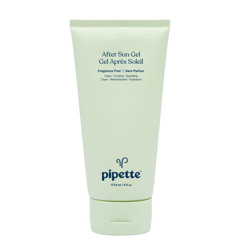 Pipette After Sun Gel - Cooling Moisturizing After Sun Care for Face and Body, Aloe Vera Gel with Squalane and Plant-Derived Ingredients, Sun Relief Skin Care, Fragrance-Free 6 oz