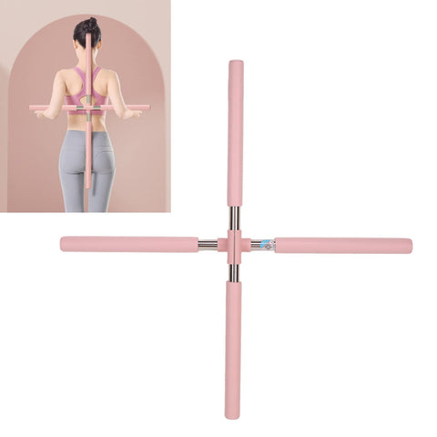 Luqeeg Posture Corrector for Adult and Kids, 2pcs Removable Posture Training Sticks Yoga Stretching Stick, Neck Hump Corrector Back Brace for Men Women, Improves Slouch, Prevent Humpback(pink)