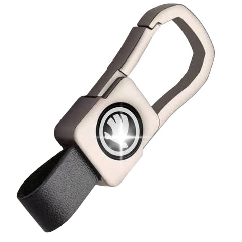 Greenworld Scratch proof Fob Key Heavy Duty Keychain for sko-da Rapid/Fabia/Kushaq/Octavia And All SK-oda Model (black) | Metal