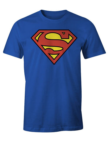 cotton division Men's Superman Logo Classique T-Shirt, Azul (Cobalt), XL
