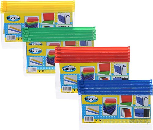 50 Pieces Zip Plastic Envelopes File Waterproof Wallet Bag Bill Bag Pencil Case Letter Size