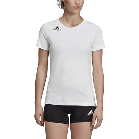 adidas Women's Hi Lo Jersey, White/Black, Medium