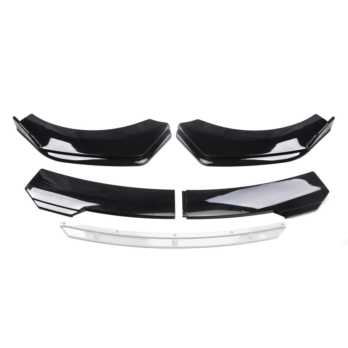 Car Front Bumper Spoiler,Compatible with Nissan Sunny,Front Spoiler,A-black-white