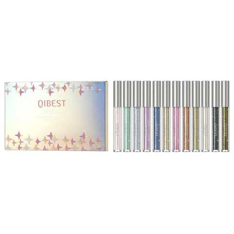 Diamond Eyeliners Liquid Scintillator Pearlescent High Gloss Ultra Shiny Patch Modified Eye Shadow Liquid 12 color suit