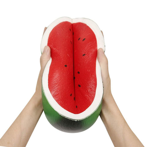 Anboor 9.4 Inches Squishies Watermelon Jumbo Kawaii Soft Slow Rising Scented Big Fruit Squishies Stress Relief Kid Toys Collection Decoration Props