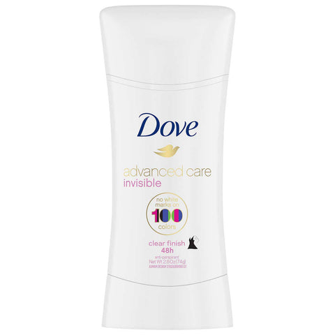 Dove Advanced Care 100 Colors Clear Finish Antiperspirants 4 Pack 2.6 Ounce Net Wt 10.4 Ounce
