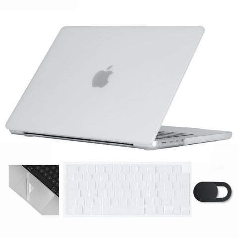 Se7enline Compatible with MacBook Pro 14 inch Case 2021-2024 Hard Shell Cover for Mac 14-inch A2918 A2992 A3112 A3401 A2779 A2442 M4 M3 M2 M1 &Keyboard Skin&Webcam Cover&Trackpad Protector,Transparent