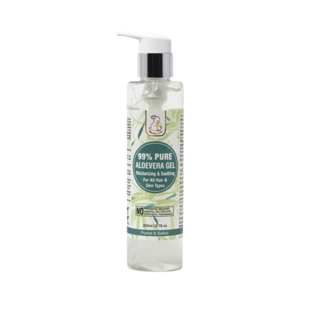 Blush Bunny Organics Pure Aloevera Gel For All Types Hairs & Skins, Safe No Toxic Chemical No Artificial Fragrances 200ml