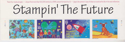 Stampin The Future 4 X 33Ãƒâ€šÃ‚Â¢ USA Postage Stamps