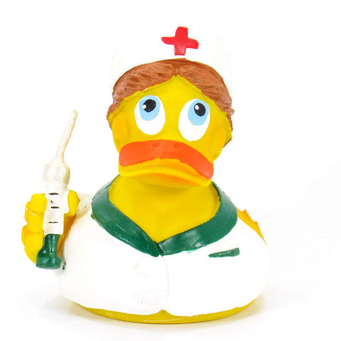 Nurse Rubber Duck Bath Toy | All Natural, Organic, Eco Friendly, Squeaker | Imported from Barcelona, Spain